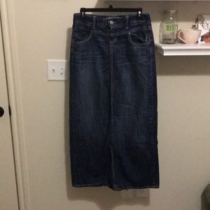 Long jean skirt